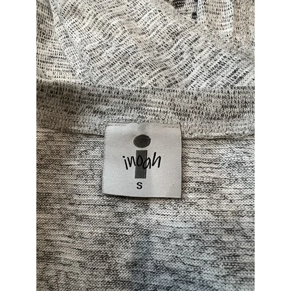 Inoah Artsy Cat Design Boxy T-Shirt Women's Size Small Gray Whimsical Oversized - Picture 4 of 6